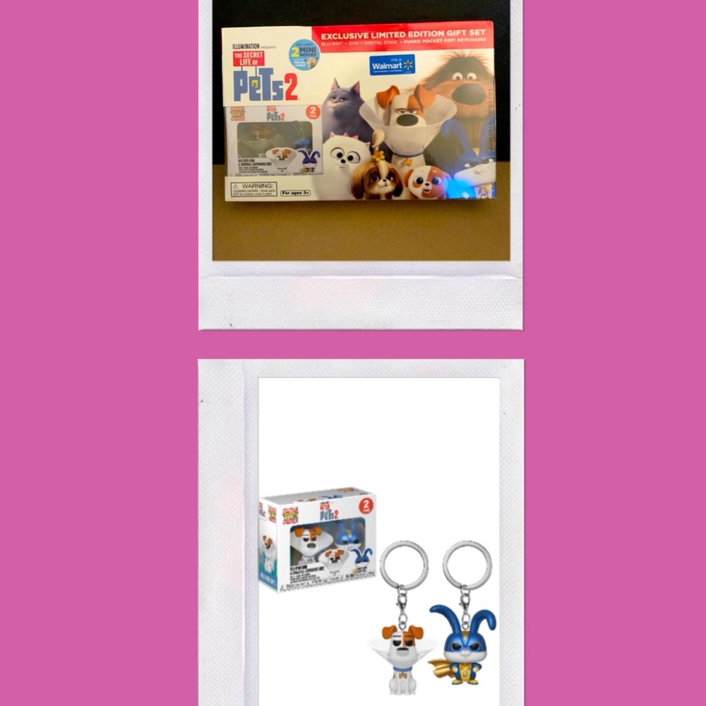 Funko 2 Keychains Secret Life Of Pets 2 Exclusive Ltd Ed Bluray•DVD•Digital Code